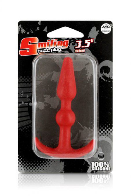 SMILIING BUTT PLUG 3.5P RED