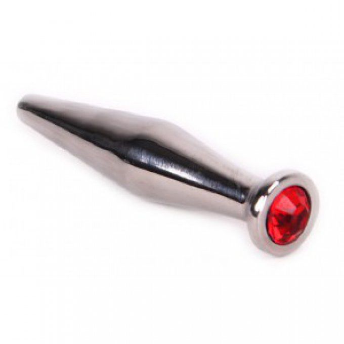 Plug pour pénis avec bijou SMOOTH Rouge 11mm